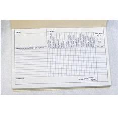 Farrier Forms Invoice Pad